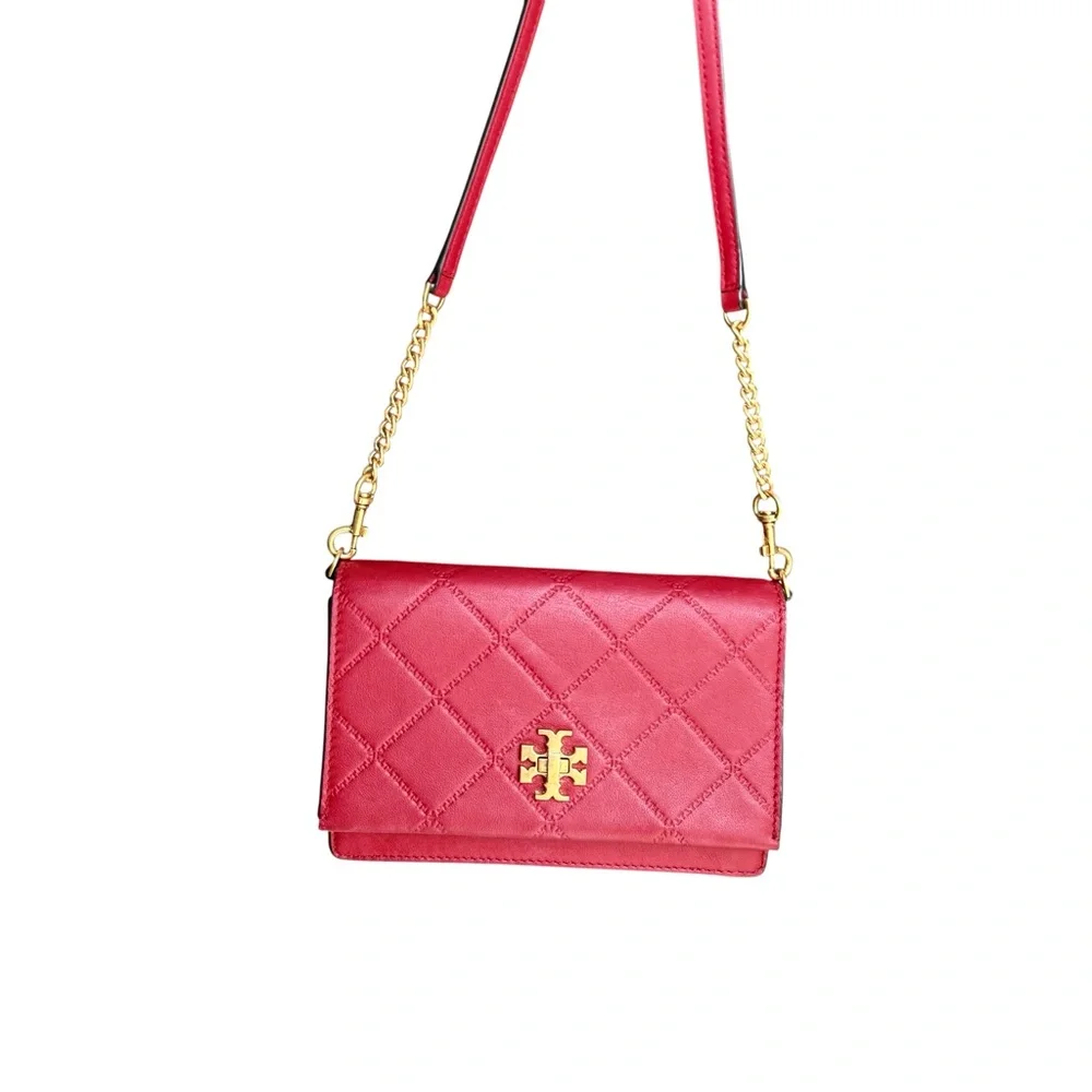 Tory Burch Georgia Turn Lock Mini Bag Red Crossbody
